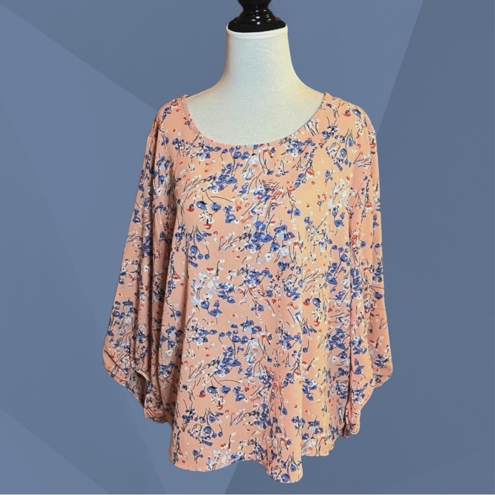 George-Pink Floral Blouse –Size XL